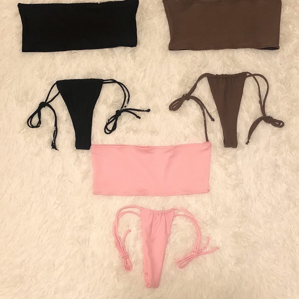 Bandeau bathing suit set